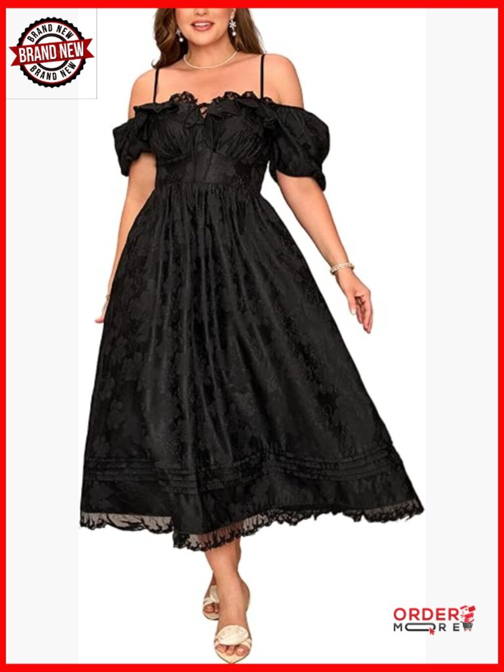 Formal Plus Size Wedding Guest Dress - 3 Wear Styles Elegant Jacquard